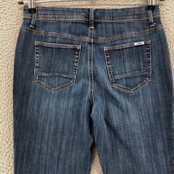 Chicos Jeans Womens 00 US 2 Blue So Slimming Medium Wash Denim Girlfriend Crop - Picture 4 of 12